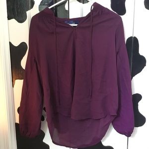 Francescas purple long sleeve blouse